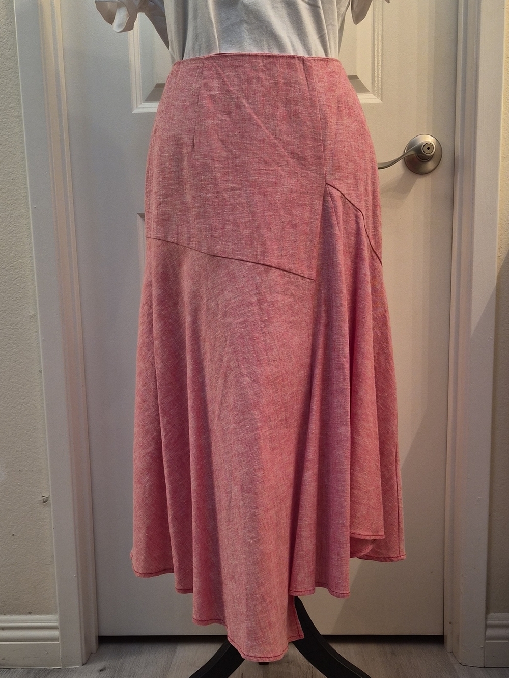 New York & Company Pink Panel Maxi Skirt